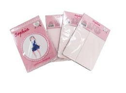 48 of Girl's Pantyhose In Off Pink Color Size S