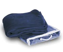 20 Pieces Micro Plush Fleece Coral Blanket In Navy Color - Fleece & Sherpa Blankets