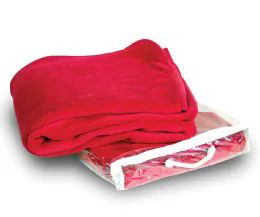 20 Pieces Micro Plush Fleece Coral Blanket In Red Color - Fleece & Sherpa Blankets