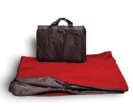 20 Bulk Fleece Nylon Picnic Blanket In Red