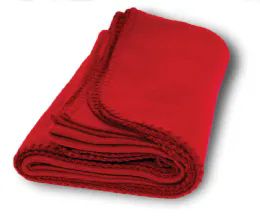 30 Wholesale Promo Fleece Throw In Red