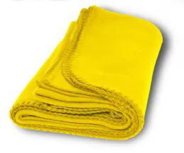 30 Units of Promo Fleece Throw In Yellow - Fleece & Sherpa Blankets