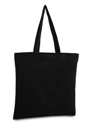 96 Wholesale Bargain Canvas Tote Bag In Black