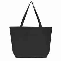 12 Wholesale Premium 12 Ounce Pigment Dyed Cotton Canvas Boat Tote In Black