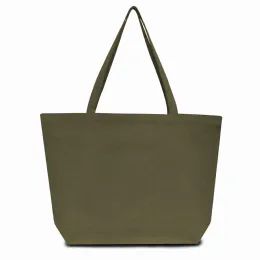 12 Wholesale Premium 12 Ounce Pigment Dyed Cotton Canvas Boat Tote In Khaki Green
