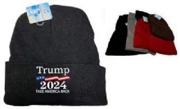 24 Wholesale Take America Back Trump 2024 Mix Color Winter Beanie