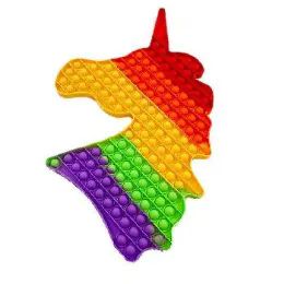 36 Pieces Push Pop Fidget Toy [jumbo Rainbow Unicorn] 13"x12" - Toys & Games