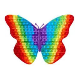 12 Wholesale Push Pop Fidget Toy [jumbo Rainbow Butterfly] 11"x15"