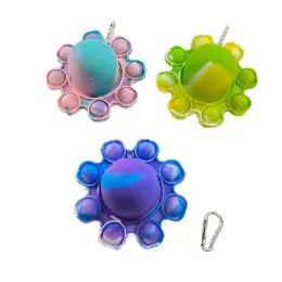 72 Pieces Push Pop Fidget Toy Keychain [tie Dye Assort] 2.25"-3.5" - Toys & Games