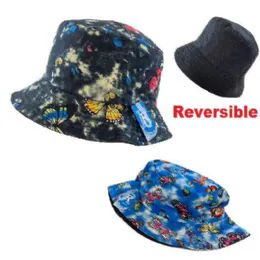 72 Pieces Bucket Hat [tiE-Dye Butterflies] - Hats With Sayings