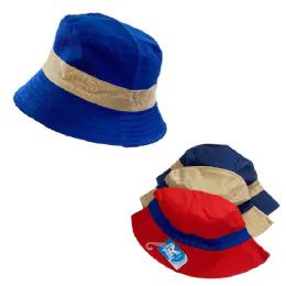 72 Wholesale Bucket Hat [child's Two Tone]
