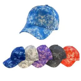 48 Wholesale Two - Tone Tie - Dye Baseball Cap