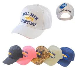 48 Wholesale Real Men Pray Everyday Ball Cap