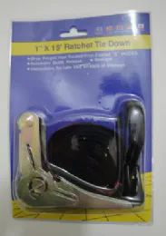 36 Pieces 1" X 15' Ratchet Tie Down - Auto Accessories