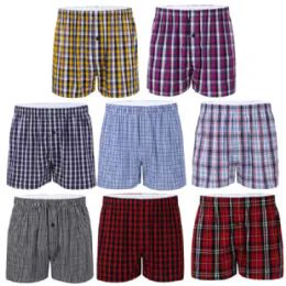 48 of Men's Boxers Assorted Pattern Size S
