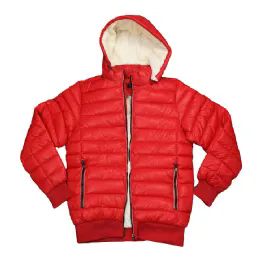 12 Wholesale Winter Puffer Jacket Color Red