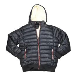12 Wholesale Winter Puffer Jacket Color Black