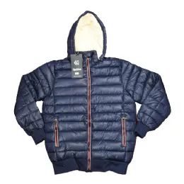 12 Wholesale Winter Puffer Jacket Color Navy