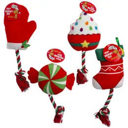 60 Wholesale Dog Toy Christmas Plush/rope