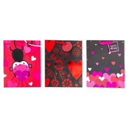 144 Pieces Valentine Gift Bag Asst Designs - Valentine Gift Bag's