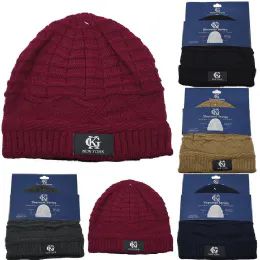 24 of Thermal Two Zone Fur Lining Hat Retail Packaging Mix Colors
