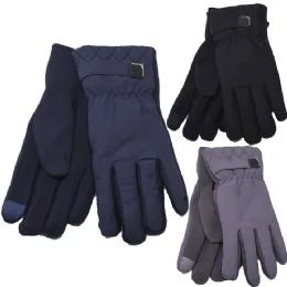 36 Wholesale Fashion Gloves Fleece Linning Thermal Mix Colors