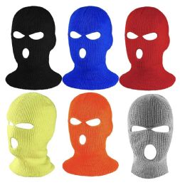 72 Wholesale Unisex Winter Ski Mask Assorted Colors