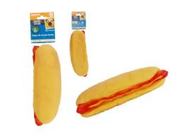 48 Wholesale Squeaky Pet Toy. Hot Dog