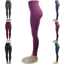 36 Pieces High Waist Legging Stripe Print Free Size - Womens Leggings