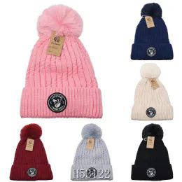24 Pieces One Pom Beanie Chenille Fur Lining - Winter Hats