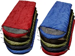 10 Wholesale Camping Lightweight Sleeping Bag 3 Season Warm & Cool Weather Assorted Color