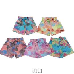 24 Wholesale Dark Tone Tie Dye Pattern Rayon Shorts Size S