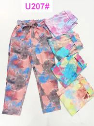 24 Wholesale Tie Dye 1 Pattern Rayon Pants Size S