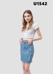 12 Wholesale Denim Jean Skirt Size S