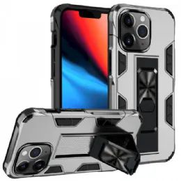 12 Wholesale Military Grade Armor Protection Stand Magnetic Feature Case For Apple Iphone 13 Pro Max Max 6.7 In Silver