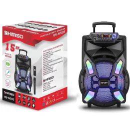 Trolley Carry Led Portable Bluetooth Speaker With Microphone And Remote - Speakers and Microphones