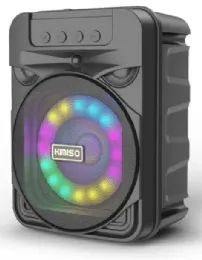 6 Wholesale Rgb Led Light Ring Circle Portable Bluetooth Speaker For Phone, Device Music Usb In Blue
