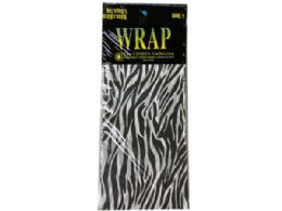 144 Bulk 4 Sheet Zebra Print Gift Tissue Wrap 20 In X 20 in
