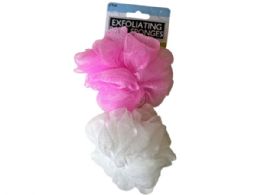 24 Wholesale 2 Piece Exfoliating Bath Sponge Set
