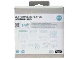36 Units of we-r 14 piece journaling themed letterpress plates - Office Accessories