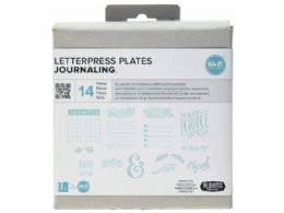 36 Wholesale WE-R 14 Piece Journaling Themed Letterpress Plates