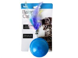 36 Bulk Balance Cat Toy With Feathers