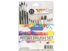 18 Bulk 15 Piece Artists Paint Brush Set