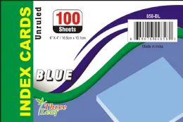 40 Wholesale 100 Ct. 4 X 6, Index Cards Unruled, Blue