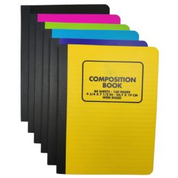 48 Wholesale 80 Ct, 9-3/4 X 7-1/2, Assorted Poly Cover Composition Notebook, Wide Ruled