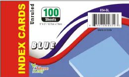 40 Bulk 100 Ct 3 X 5, Index Cards Unruled, Blue