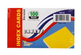 40 Wholesale 100 Ct. 3 X 5, Index Cards Unruled, Canary