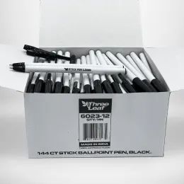 12 Units of 144 Ct Bulk Pack Black Ink Stick Ball Point Pen - Pens & Pencils