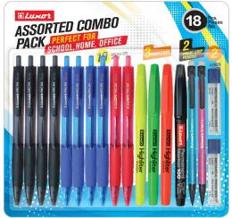 48 Units of Assorted Combo Pack (18pc Blister) - Pens & Pencils