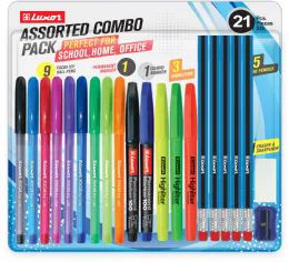 48 Units of Assorted Combo Pack (21pc Blister) - Pens & Pencils